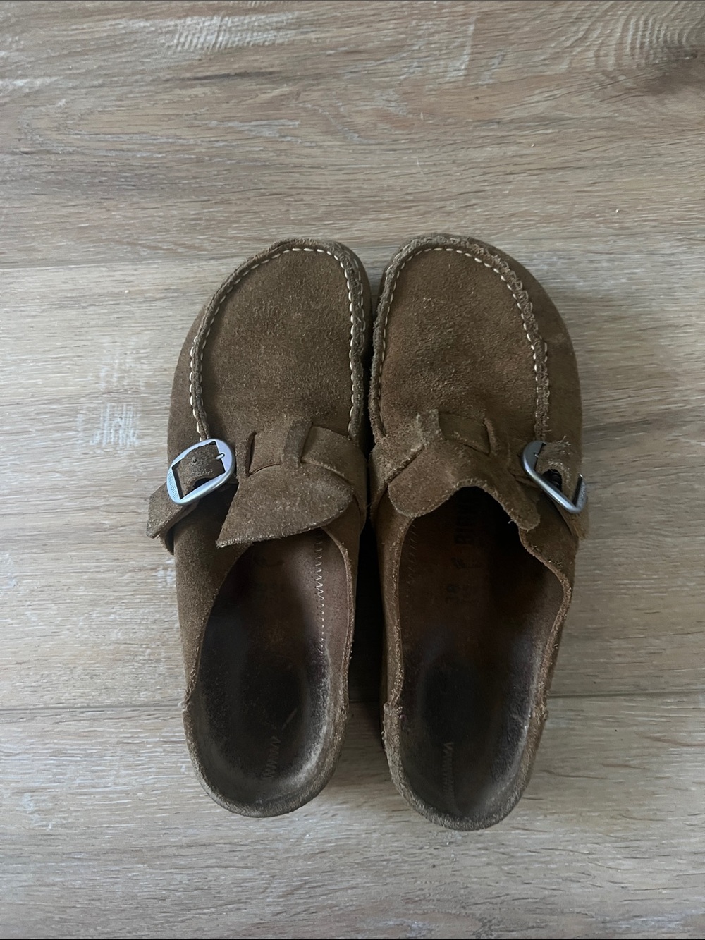 Birkenstock Buckley Brown Suede Clog Mules with Buckle eu38 - Picture 4 of 4